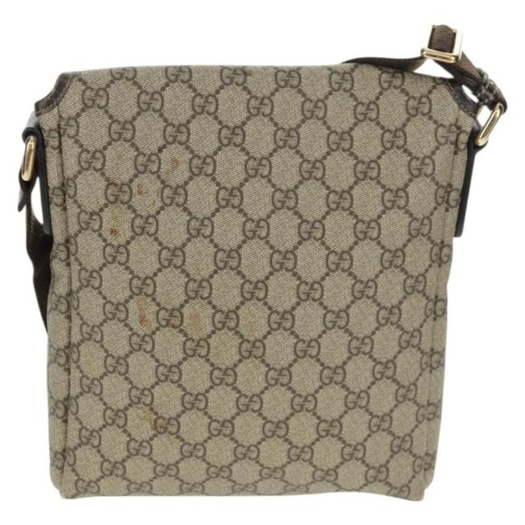 Authentic GUCCI GG Supreme Shoulder Bag PVC Beige Gold 223666 - Picture 11 of 16